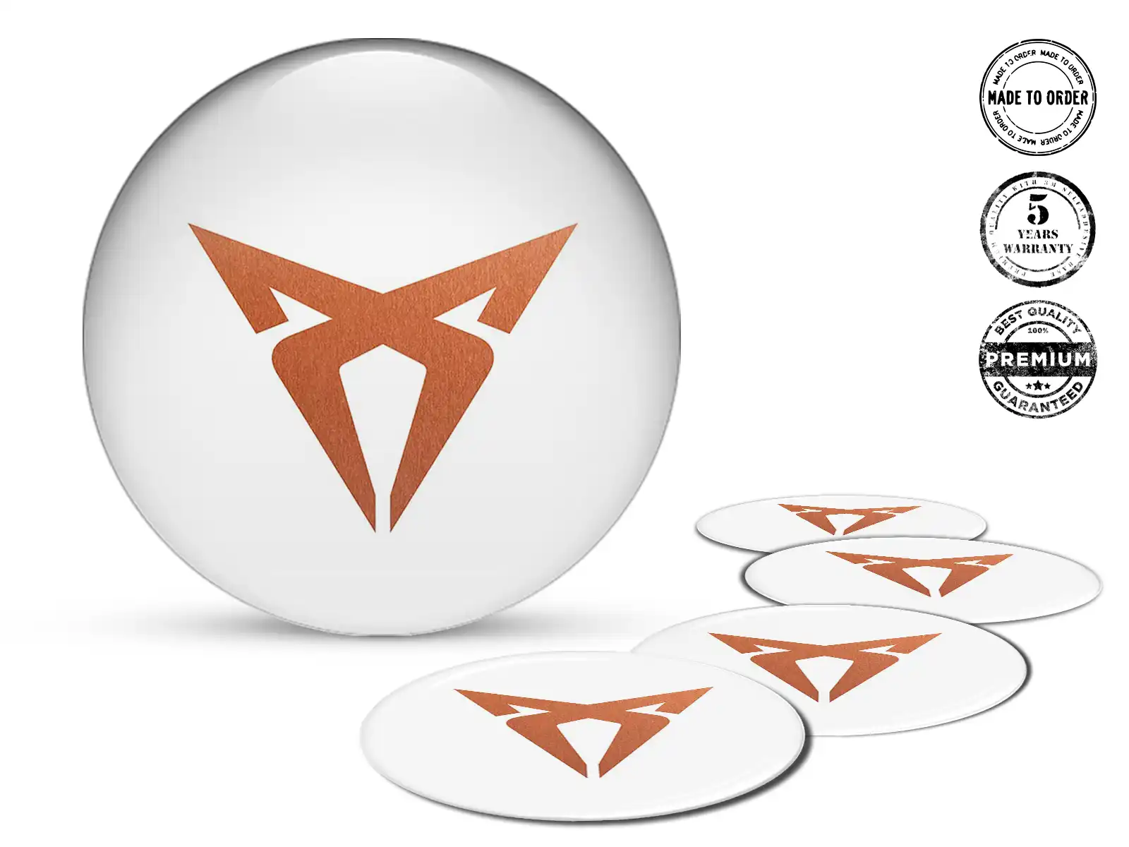 Seat Cupra Gewölbte Emblem Logo Hochwertige Felgensticker